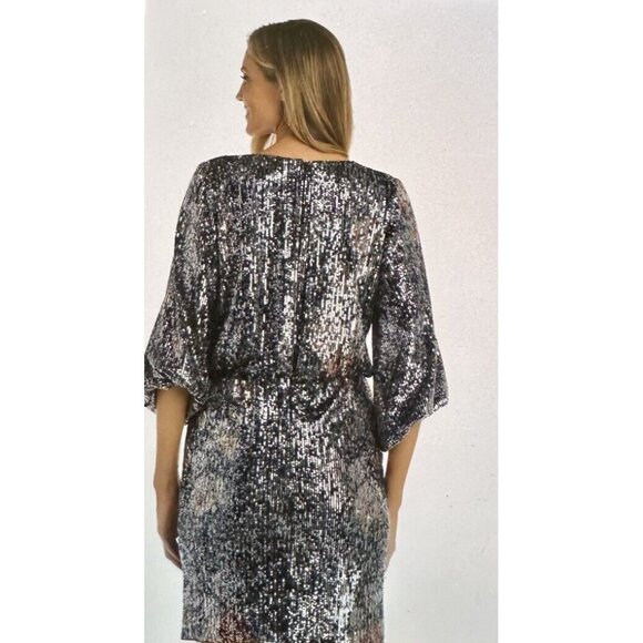 R&M Richards Sparkly Drape Back Dress Red Carpet Worthy! New Year & X-mass Party - Picture 3 of 16